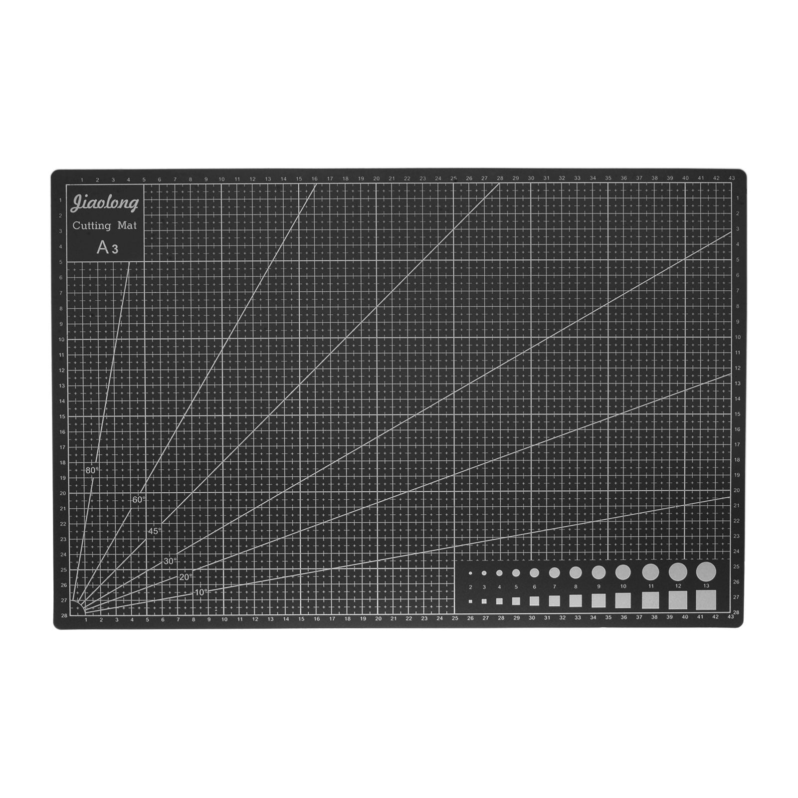 Uxcell A3 Self-Healing Cutting Mat 18"x12" Double-Sided Craft Cutting Board for DIY Art Work Cutting, Black