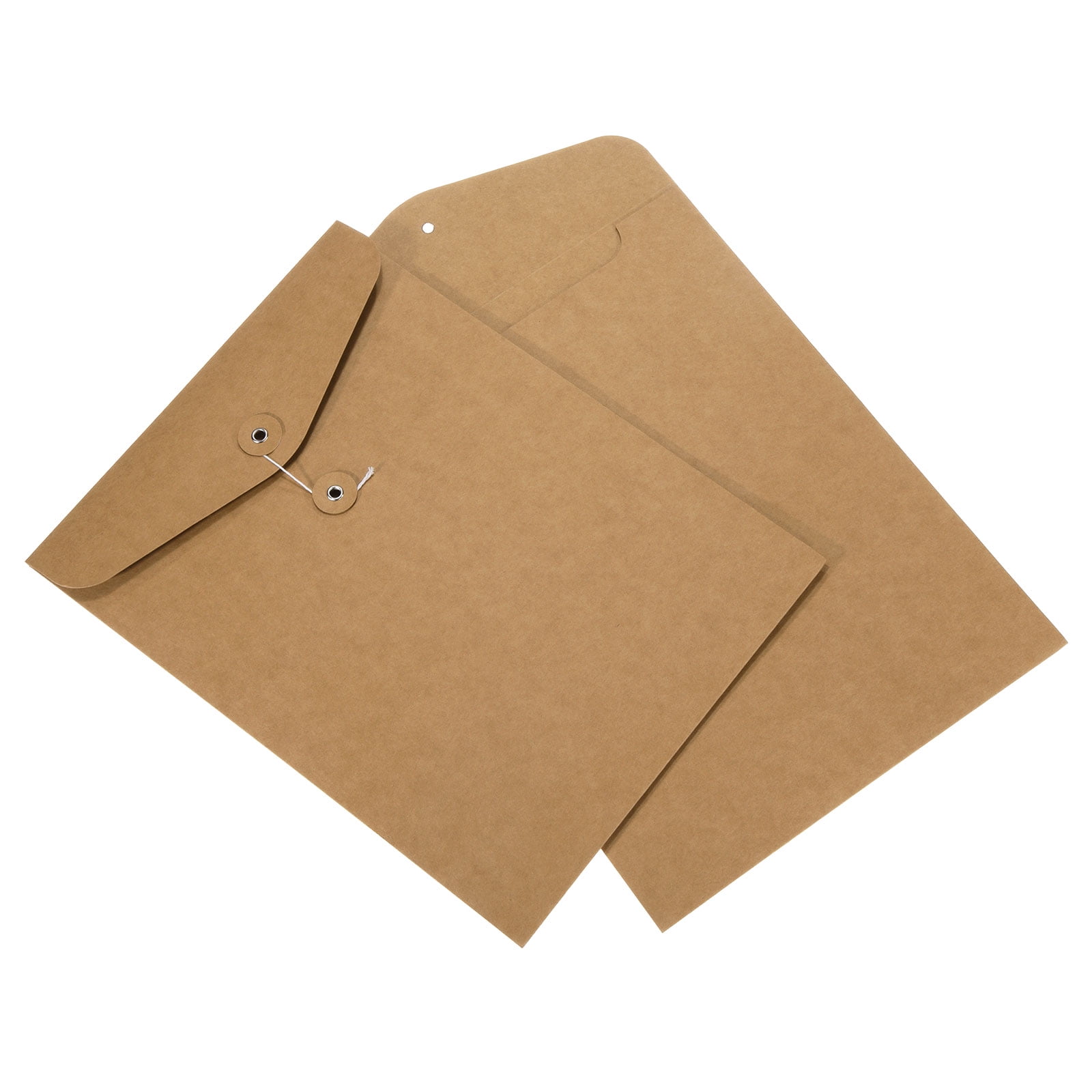 Uxcell A4 Document Holder Filing Pocket String Tie File Folders, Brown ...