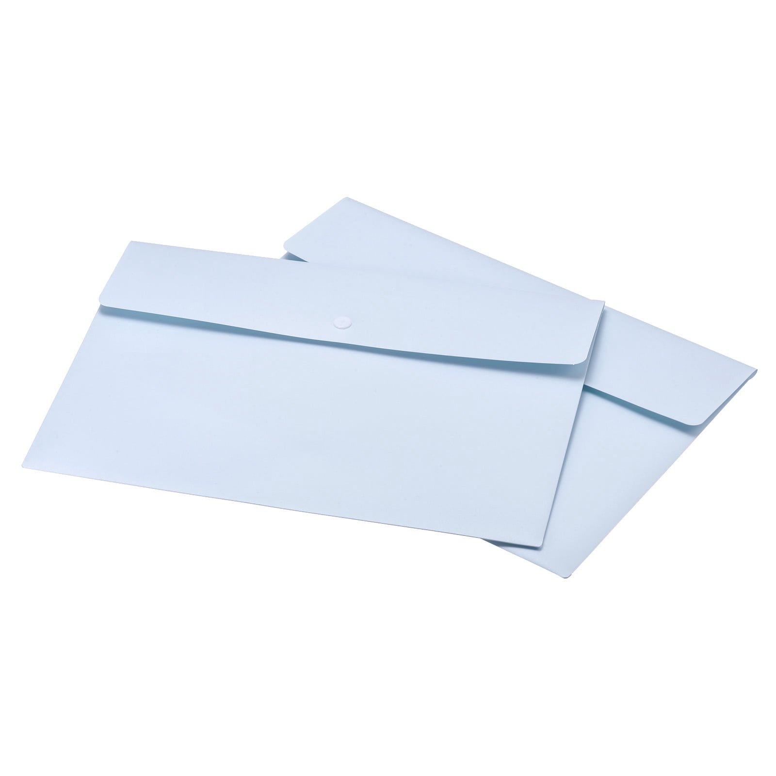 Uxcell A4 Document Organizer with Snap Button File Folders, Light Blue ...