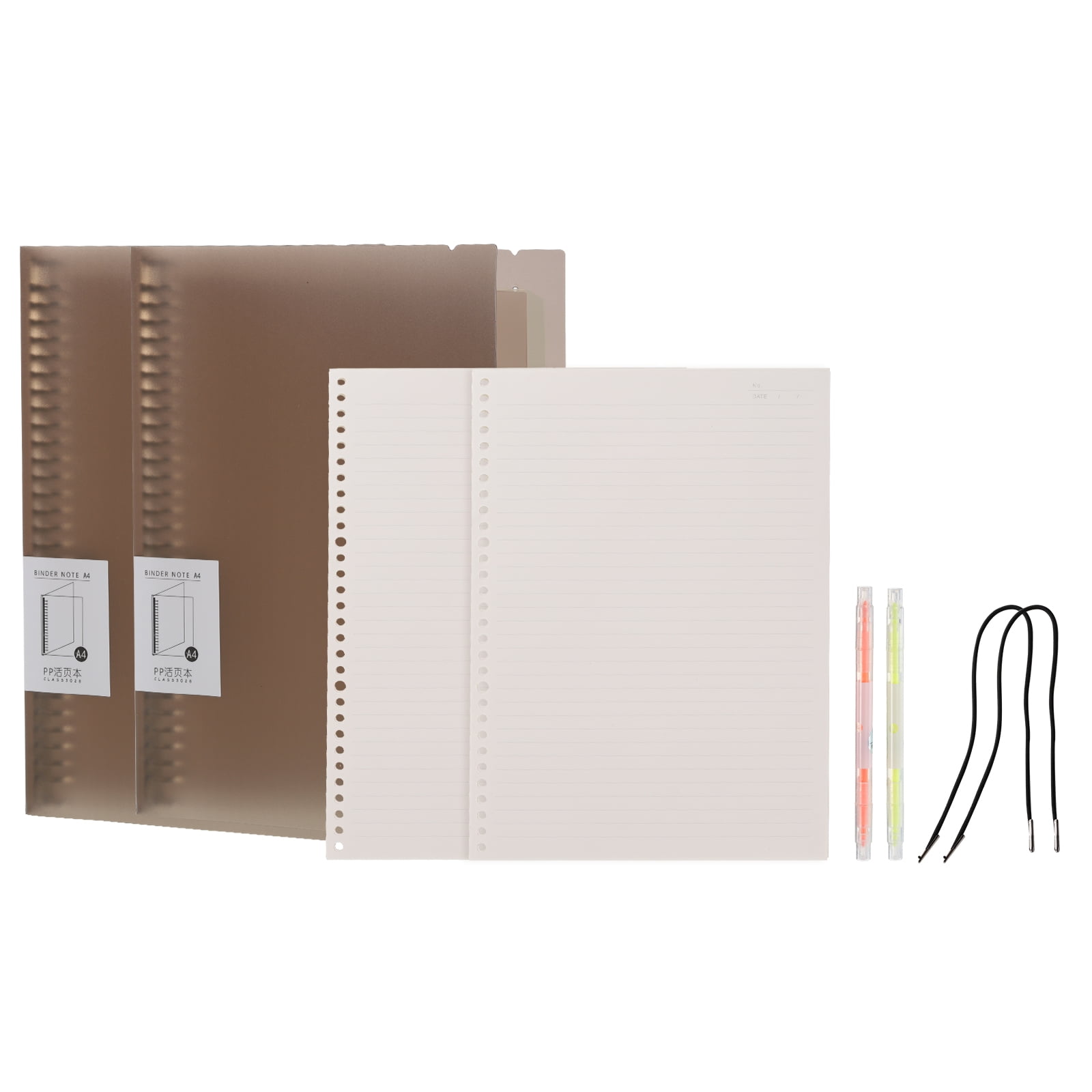 Uxcell A4 Notebook Binder Loose Leaf Book Ring Binder 8 Divider 30