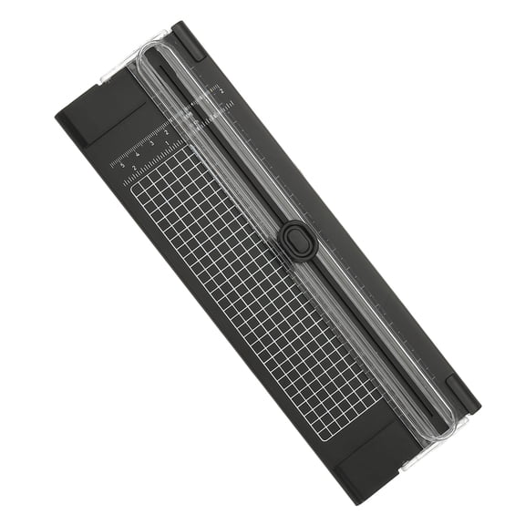 Paper Cutter Trimmer A4 Straight Small Portable Paper Slide Paper Slicer with Safe-Guard for Craft Cardstock Label Card Scrapbook Photo Black