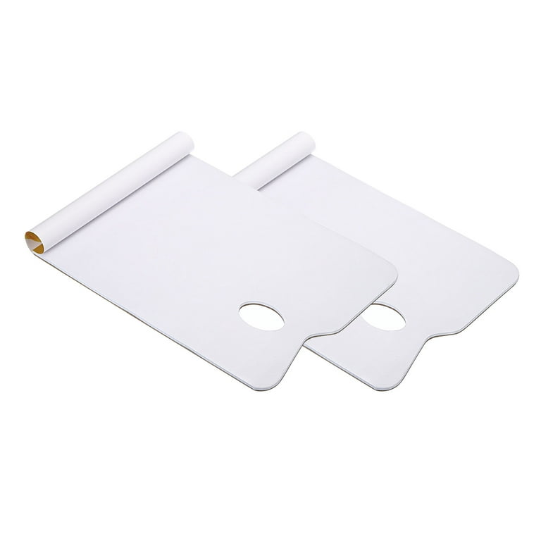 Uxcell A4 Paper Palette Paint Pallet Disposable 36 Sheet with Thumb Hole  for Painting, White 2 Pack 