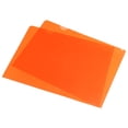 thumbnail image 1 of Uxcell A4 Plastic Clear Document Pouch L Type Folders, Orange 12 Pack, 1 of 6