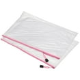 thumbnail image 1 of Uxcell A4 Zip File Pouch Document Folders Mesh Zipper Bags, Pink 3 Pack, 1 of 5