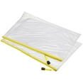 thumbnail image 1 of Uxcell A4 Zip File Pouch Document Folders Mesh Zipper Bags, Yellow 3 Pack, 1 of 5