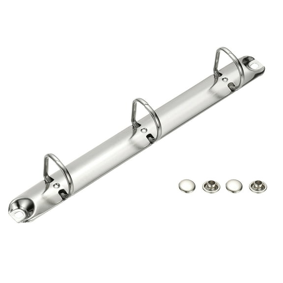 Uxcell A5 3 Hole Ring Binder Mechanisms, 1 Set 0.8" D Ring Replacement Binder Planner Loose Leaf Binding Spines for Organizers DIY Fill Paper Storage Folder Accessories, 20mm Silver Tone