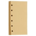 thumbnail image 1 of Uxcell A7 Refill Paper, Unlined Blank Kraft Paper Refillable Paper 6 Hole Filler Inserts Loose Leaf Paper for 6 Ring Binder, 80 Sheets/160 Pages, Beige, 1 of 7