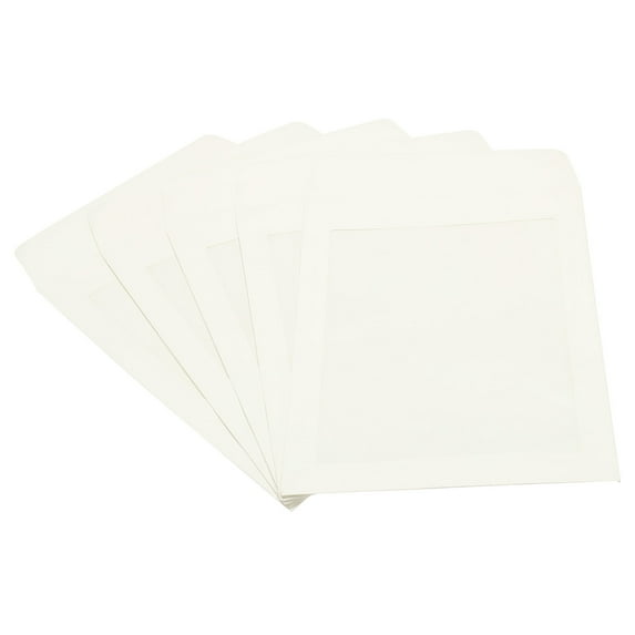 Uxcell A5 Clear Single Sided Mailing Photos Full Face Window Envelopes, White 10 Pack