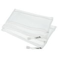 thumbnail image 1 of Uxcell A5 Double Layer Zip File Pouch Storage Pockets Mesh Zipper Bags, White 6 Pack, 1 of 5
