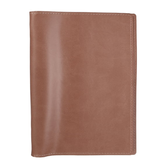 Uxcell A5 PU Leather Binder Protector, 6 Ring Loose Leaf Notebook Protector Round Ring Binder Folder Cover Refillable Notebook for Photocard Collection Travel Journal Planner, Red