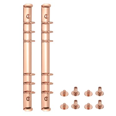 AsianVintage Personal Size 6-Ring Binder Mechanism Replacement Kit – Gold Color, Made In USA