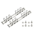 thumbnail image 1 of Uxcell A6 6 Hole Ring Binder Mechanisms, 2 Set 0.8" O Ring Replacement Binder Planner Loose Leaf Binding Spines with Switches for Organizers DIY Fill Paper Storage Folder, 25mm Silver, 1 of 7