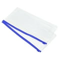 thumbnail image 1 of Uxcell A6 Clear Bill Document Pocket Zipper Envelope File Bags, Blue 10 Pack, 1 of 5