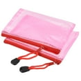 thumbnail image 1 of Uxcell A6 File Document Pockets Bill Pouch Mesh Zipper Bags, Pink 3 Pack, 1 of 5