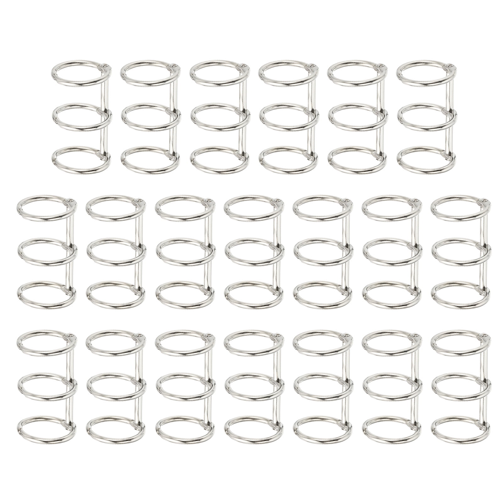 Uxcell 3 Rings Metal Loose Leaf Binding with 25 mm ID Book Binding for ...