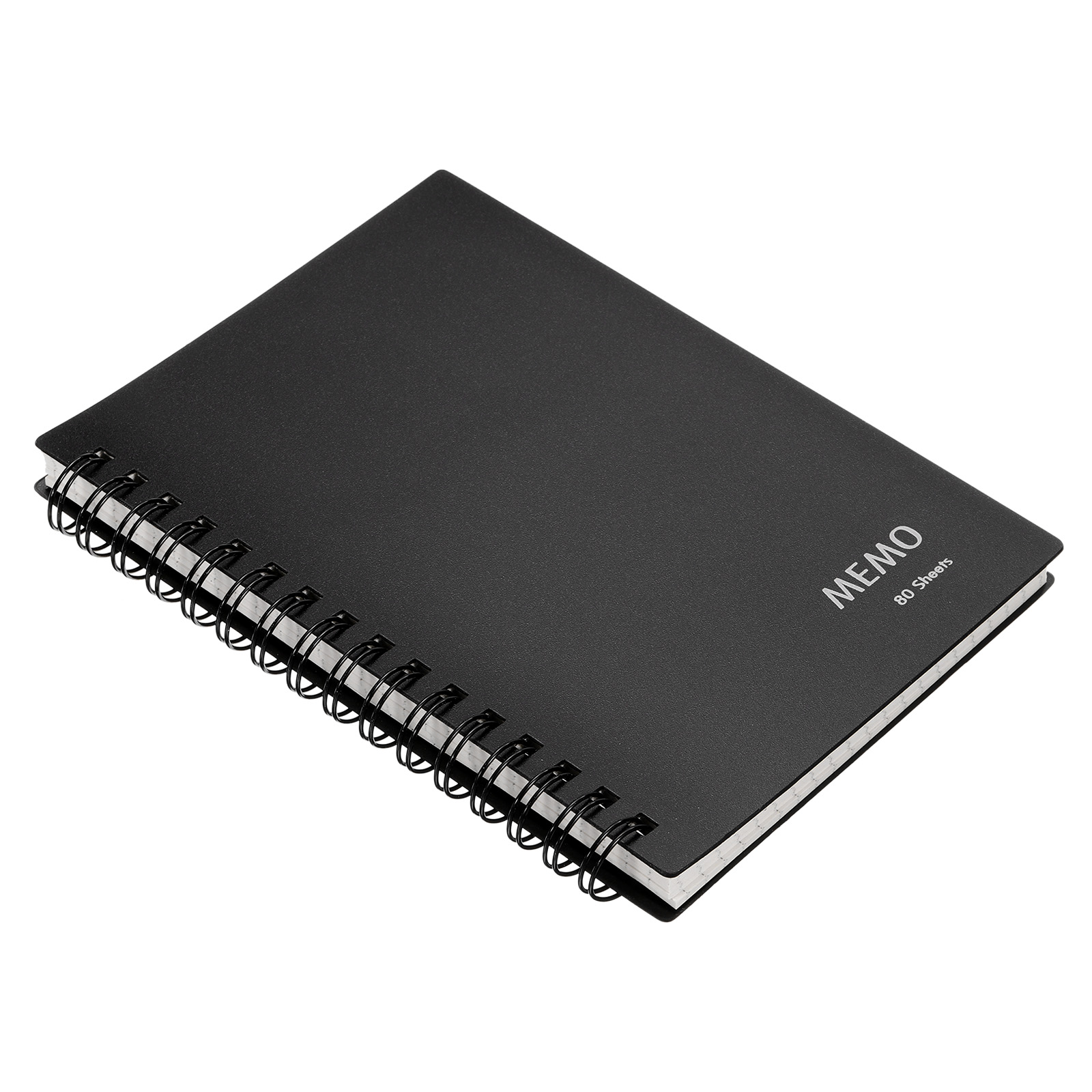 Uxcell A6 Spiral Graph Notebook 80 Sheets Grid Paper Hardcover Memo Pad