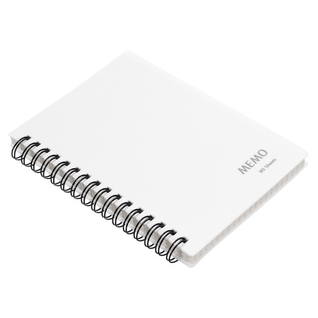 Uxcell A6 Spiral Graph Notebook 80 Sheets Grid Paper Hardcover Memo Pad