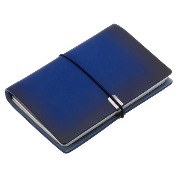 Uxcell A7 PU Leather Journal Notebook 3.94"x5.83" Ruled Lined and Grid Writing Journal Diary Notebook Blue