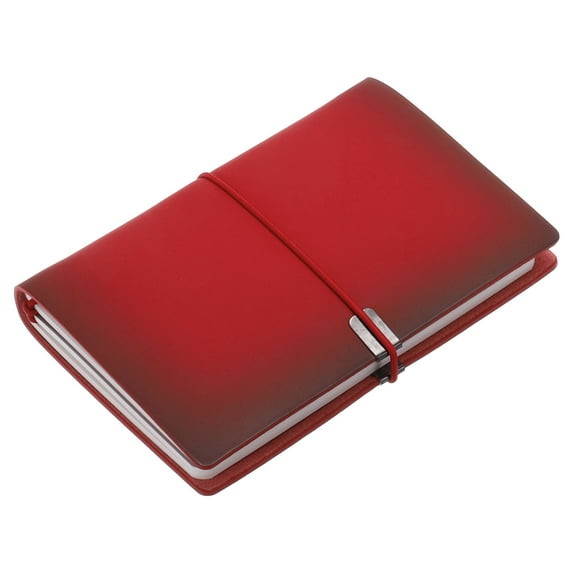Uxcell A7 PU Leather Journal Notebook 3.94"x5.83" Ruled Lined and Grid Writing Journal Diary Notebook Red