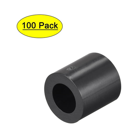 Uxcell ABS ID 4.2mm OD 7mm Length 7mm Round Spacer Black 100 Pack