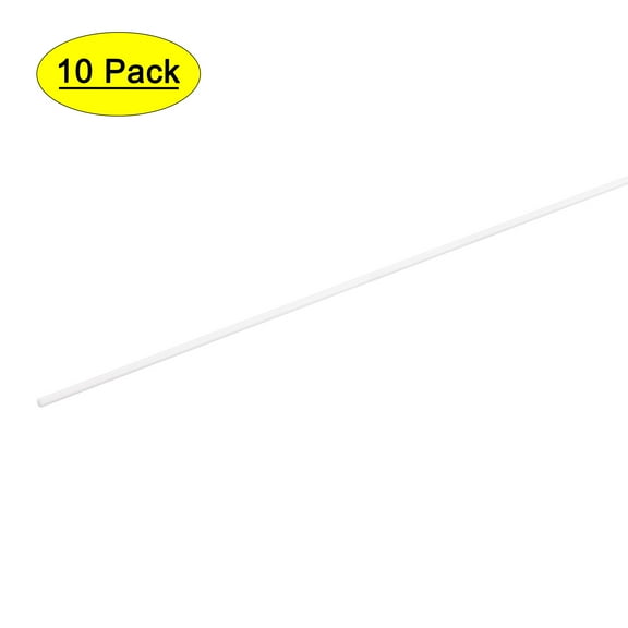 Uxcell ABS Plastic Rod Round Solid White Bar 2mmx250mm for Architectural Model Making, DIY Sand Table, 10Pack