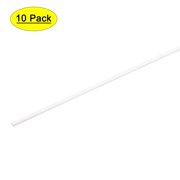 Uxcell ABS Plastic Rod Round Solid White Bar 4mmx500mm for Architectural Model Making, DIY Sand Table, 10 Pack