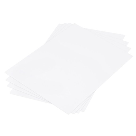 Uxcell ABS Plastic Sheet ABS Styrene Sheets for Building Model DIY Craft Panel Engraving 12 Inch x 8 Inch 4 White