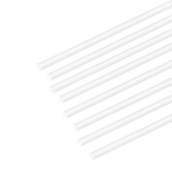 Uxcell ABS Plastic Square Bars Rod 2mm2mm10inch for Architectural Model Making DIY White 8Pcs