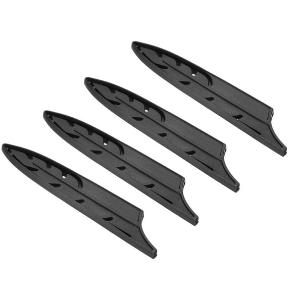 Uxcell ABS Safety Knife Cover Sleeves for 5" Utility Knife, Universal Blade Protector Sheath for Kitchen Bar, Black 4 Pcs