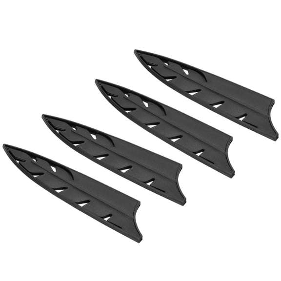 Uxcell ABS Safety Knife Cover Sleeves for 8" Chef Knife, Universal Blade Protector Sheath for Kitchen Bar, Black 4 Pcs