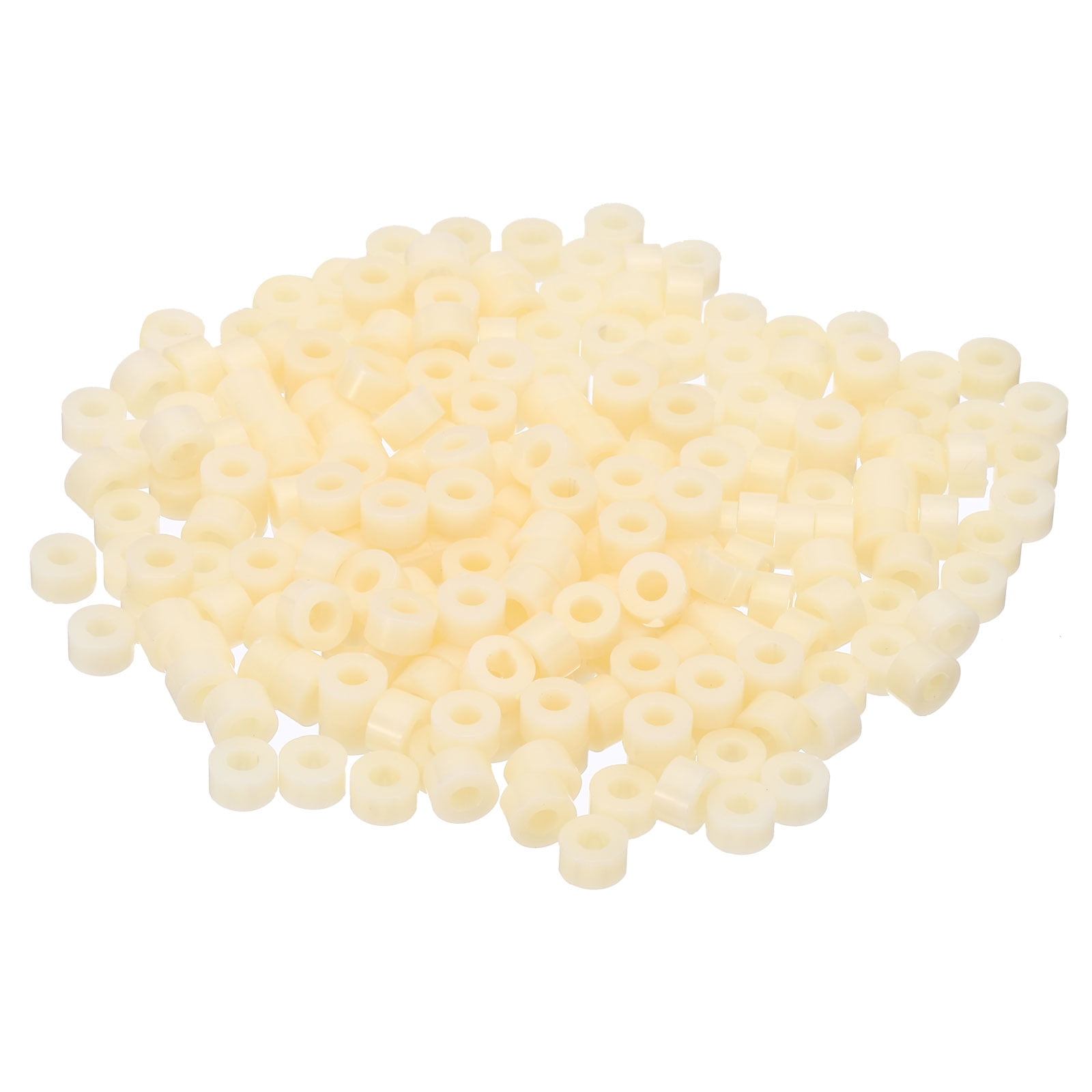 Uxcell 300pcs Round ABS Spacers Washers For M3 Screws - 7mm OD, 3mm ID, 2mm Height