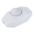 thumbnail image 1 of Uxcell AC 110V 100W Welding Lamp Dimmer White Rotary Cord Switch, 1 of 6