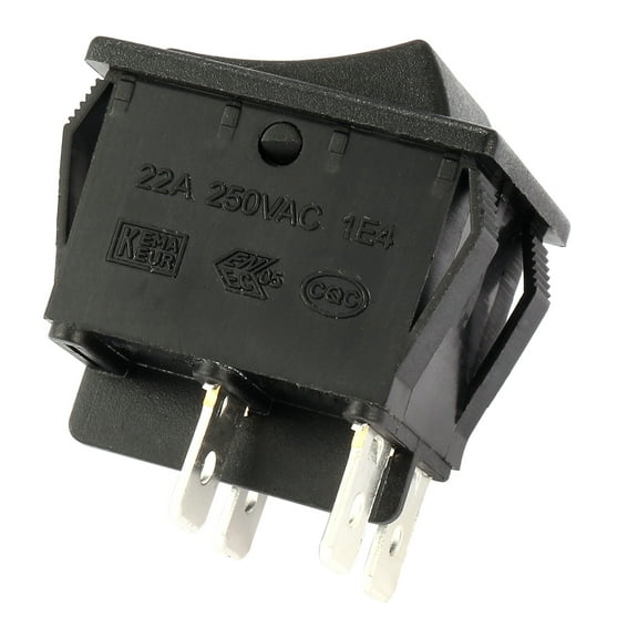 Uxcell AC 20A/125V 22A/250V DPST 4 Terminal 2 Position I/O Boat Rocker Switch UL Listed