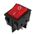 thumbnail image 1 of Uxcell AC 250V/125V 15A/15A Red Light DPST ON-OFF 4Pin Waterproof Rocker Boat Switch, 1 of 3