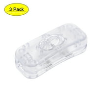 Uxcell AC 250V 2A On-Off Inline Cord Switch Clear for Table Lamp 3 Pack