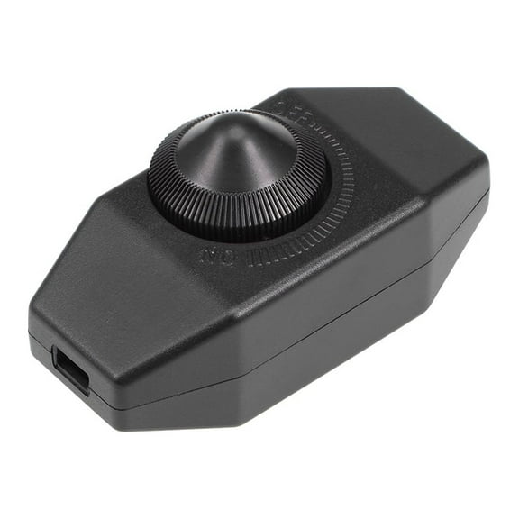 Uxcell AC 250V 2A Rotary Cord Switch Black for Table Lamp