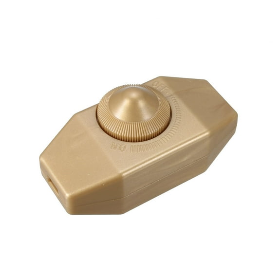 Uxcell AC 250V 2A Rotary Cord Switch Brown for Table Lamp