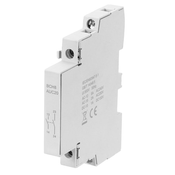 Uxcell AC Contactor  2 Pole 2NO 24V/110V/230V Load and Lighting Circuit Control DIN Rail Mount