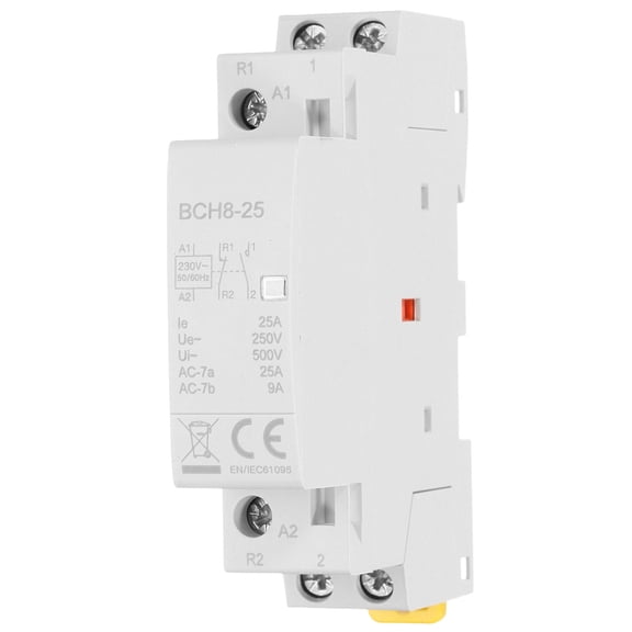 Uxcell AC Contactor 25A 2 Pole 1NO 1NC 230V Load and Lighting Circuit Control DIN Rail Mount