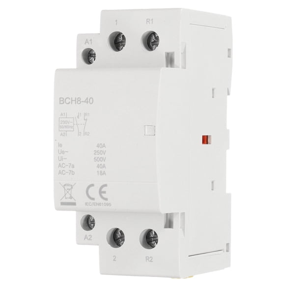 Uxcell AC Contactor 40A 2 Pole 1NO 1NC 230V Load and Lighting Circuit Control DIN Rail Mount