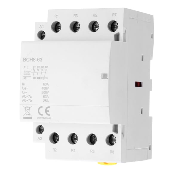 Uxcell AC Contactor 63A 4 Pole 4NC 110V Load and Lighting Circuit Control DIN Rail Mount