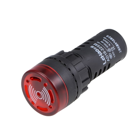 Uxcell AC DC 48V with Buzzer Flashing Alarm Dashboard LED Indicator Light Red