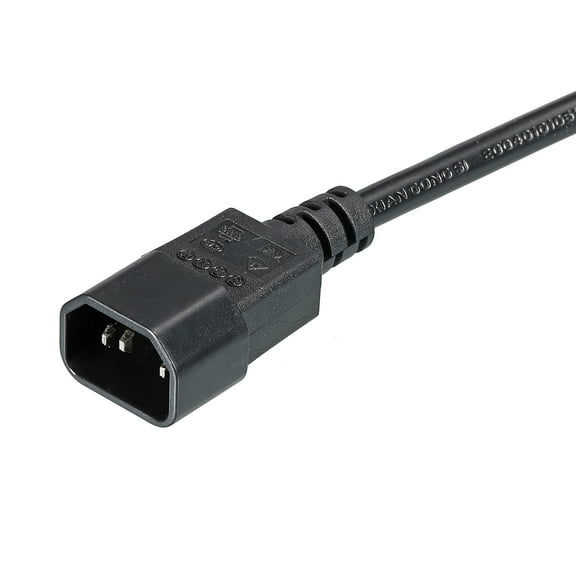 Uxcell AC Power Cord 3 Prong C14 Male 4.92Ft 250V 10A PDU Extension Cable