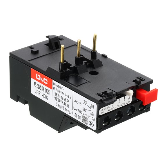 Uxcell AC220V/380V Electric Thermal Overload Relay, 4-6A Adjustable Motor Protector Phase Break Protection Temperature Compensation for Industrial Equipment