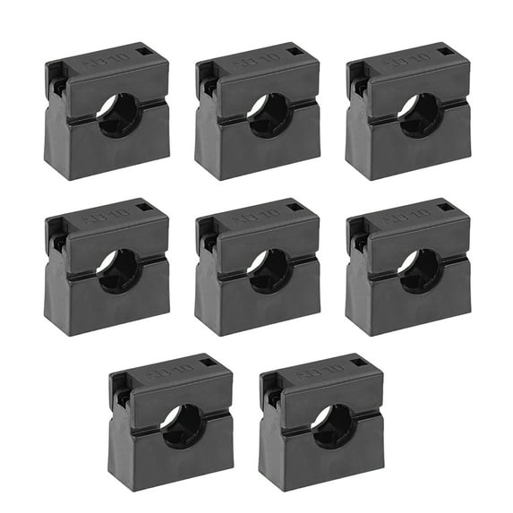 Uxcell AD10 Plastic Corrugated Tube Holder Mounting Bracket Pipe Clamps with Double Struts 8 Pack