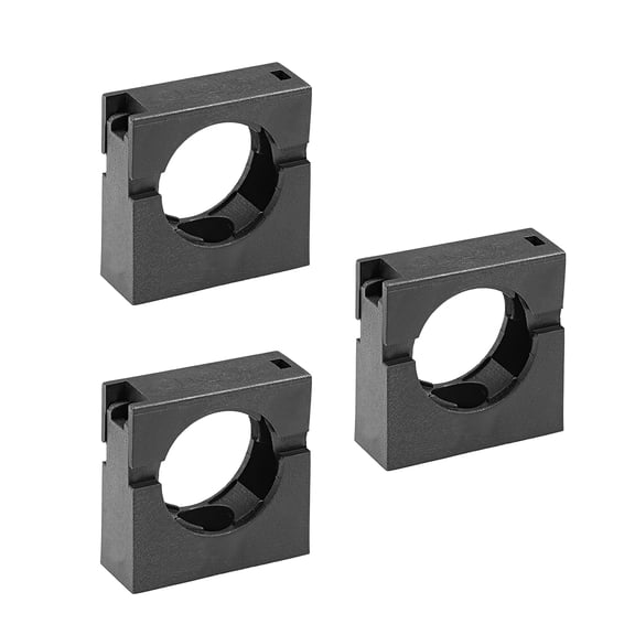 Uxcell AD28.5 Plastic Corrugated Tube Holder Mounting Bracket Pipe Clamps with Double Struts 3 Pack