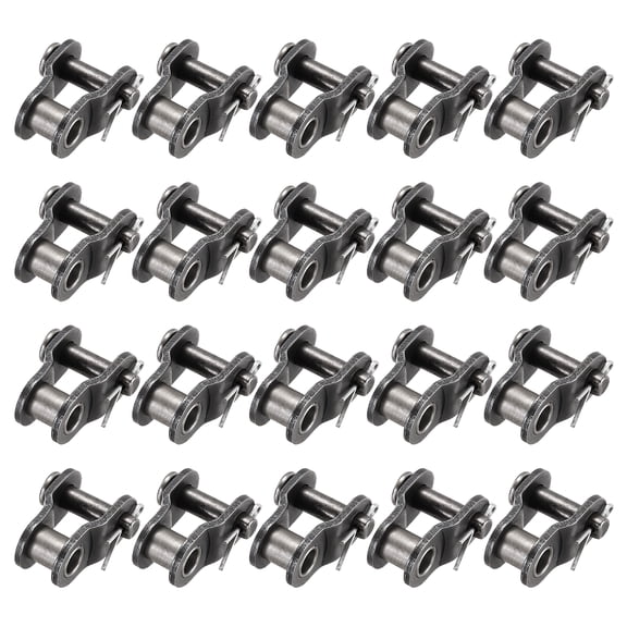 Uxcell ANSI #35 Roller Chain Offset Half Link 9.5mm Pitch 20Pcs, Manganese Steel Master Chain End Connector Links, for Bike Bicycle Go Kart or Industrial Equipment ISO(DIN) 06C-1