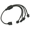 thumbnail image 1 of Uxcell ARGB Splitter 5V 3Pin to SM 3Pin Female Extension Cable Adapter Connector Addressable for PC Fan 1 to 4 Style, 1 of 5