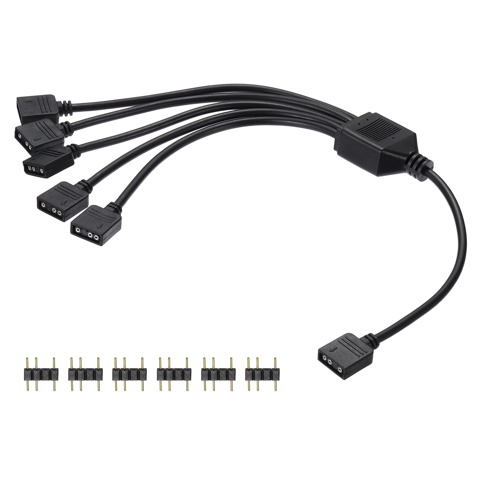Rgb Fan Splitter Cable Uxcell ARGB Splitter Cable - 1 To 2 Female 3-Pin Connector For 5050 LED - View #4