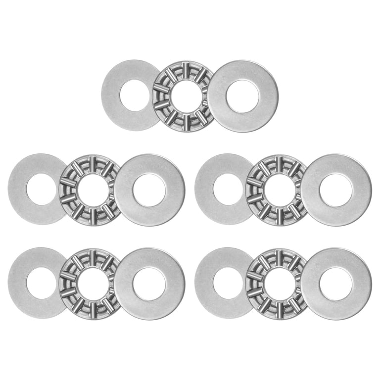 Lot De 10 Roulements Aiguilles Butée 8x19x2mm Zaplyte - Avec Rondelles AS0819 | Chromium Steel